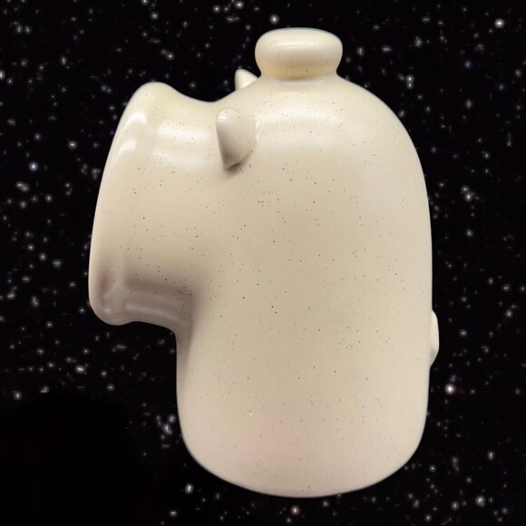 Ceramic Pig House Kitchen Scrubby Sponge Holder Light Brown Container 5”T 2.5”W - Picture 8 of 10